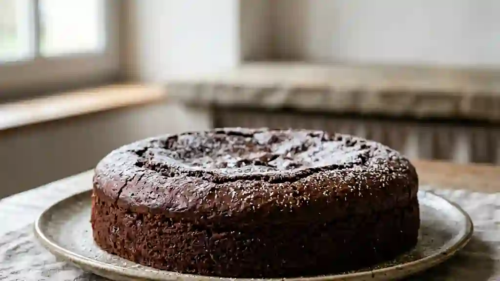 Gâteau au chocolat fondant et intense - Photo de présentation