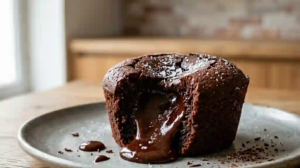 Cœur coulant au chocolat noir intense - Photo de présentation