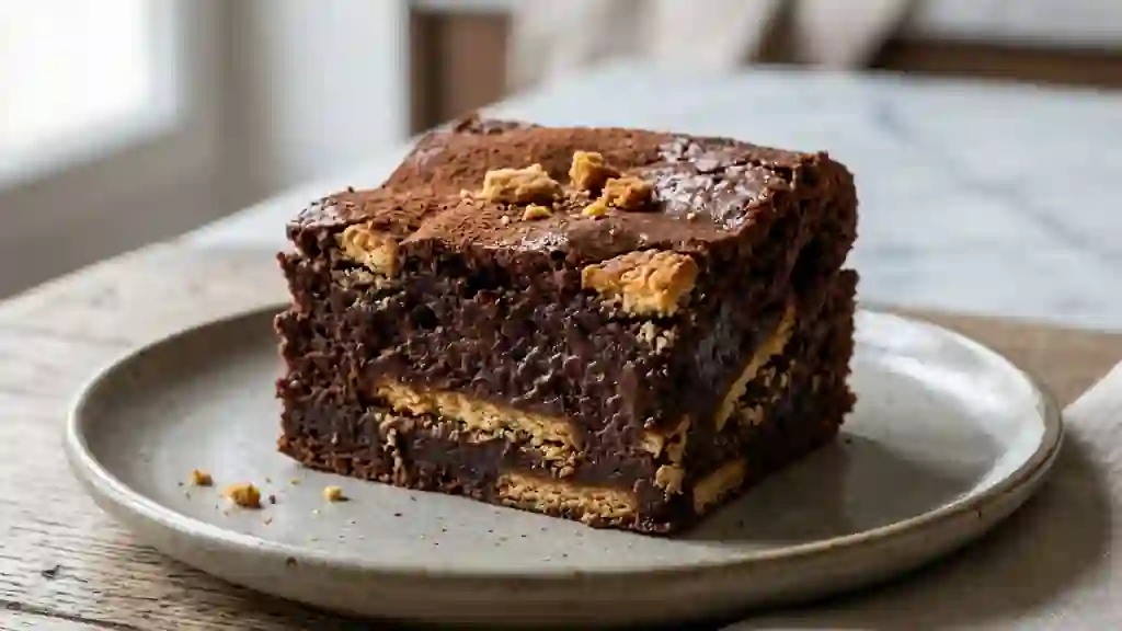 Gâteau fondant au chocolat et Petits Lu - Photo de présentation