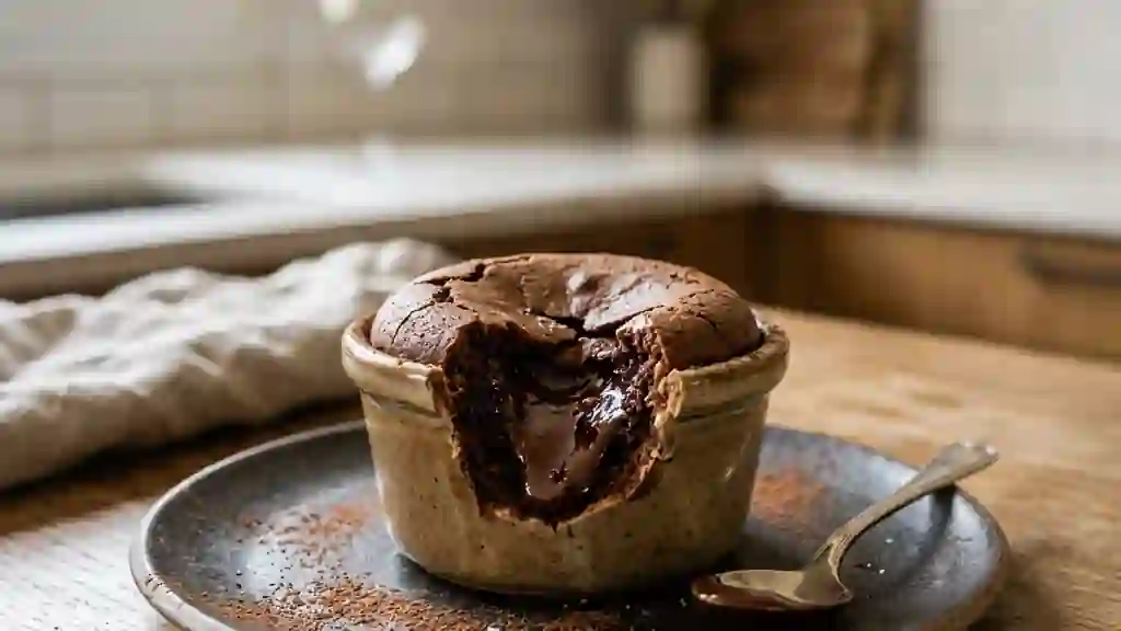 Gâteau chocolat au cœur coulant - Photo de présentation