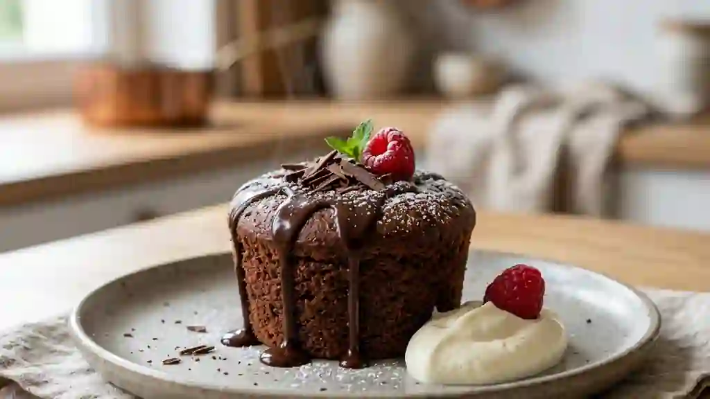 Fondant chocolat express au micro-ondes - Photo de présentation