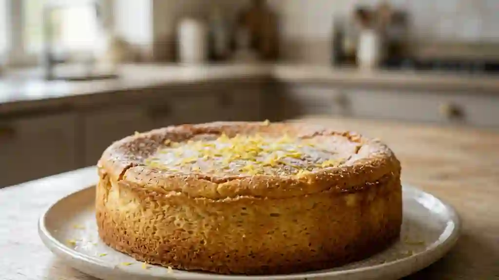 Käse Kuchen aérien au zeste de citron - Photo de présentation