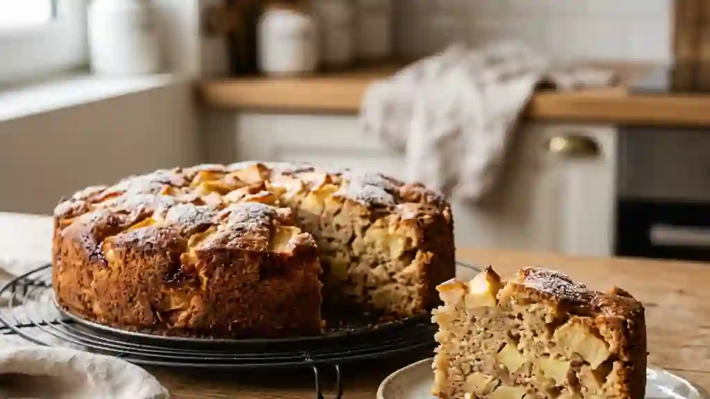 Gâteau Blanche-Neige aux pommes fondant et vanillé - Photo de présentation