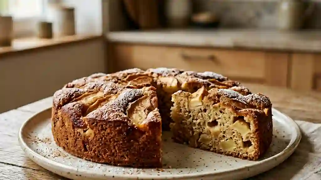Gâteau de pommes suédois fondant et cannelle - Photo de présentation