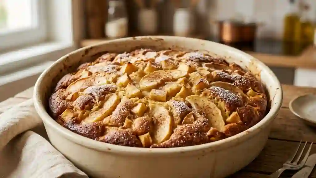 Gâteau aux pommes fondant et cannelle - Photo de présentation