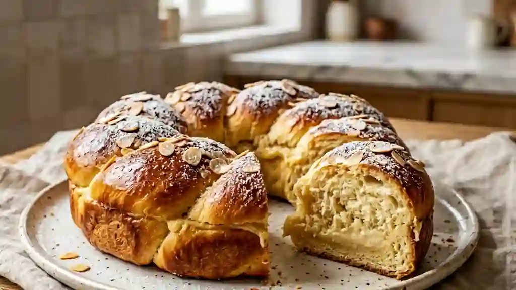 Brioche moelleuse à la crème d’amandes - Photo de présentation