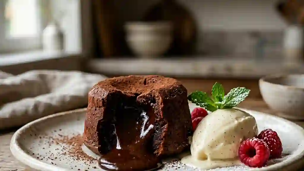 Cœur coulant au chocolat noir intense - Photo de présentation