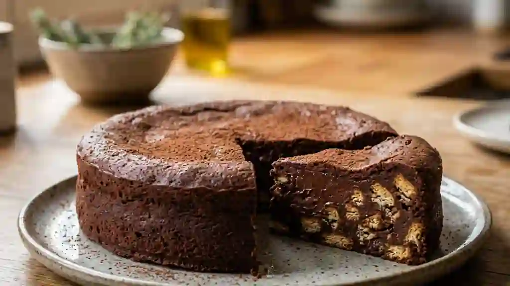 Fondant intense chocolat et éclats de biscuits - Photo de présentation