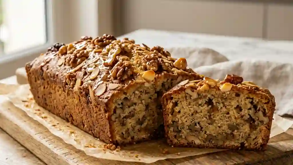 Cake intensément croquant aux noix et miel - Photo de présentation