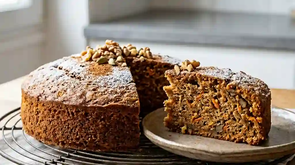 Gâteau fondant à la carotte et épices douces - Photo de présentation