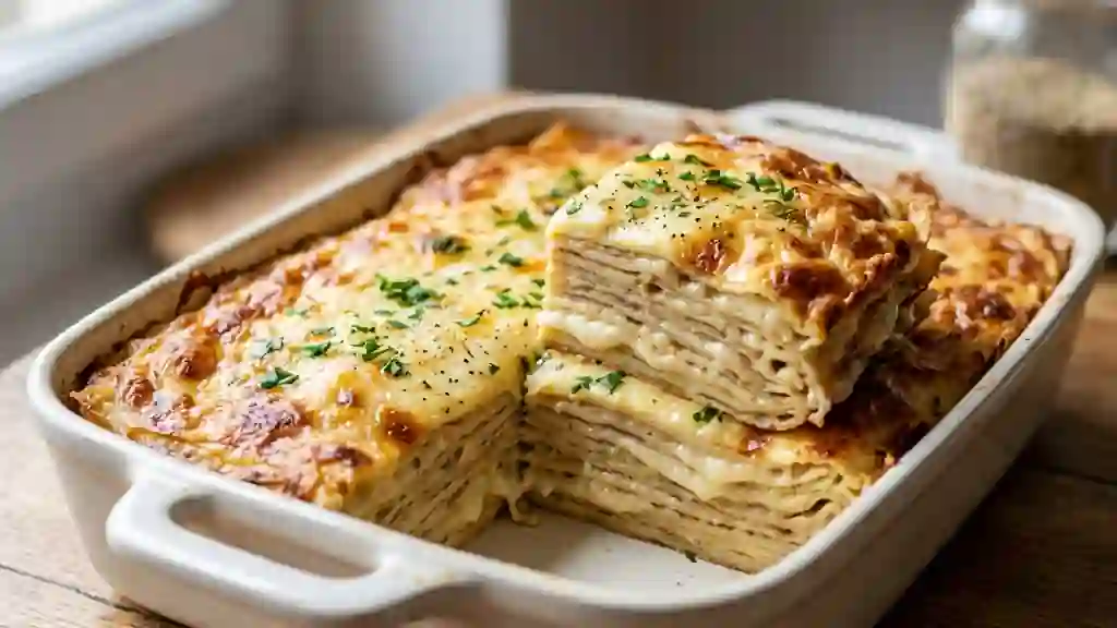 Gâteau de crêpes fondant au fromage - Photo de présentation