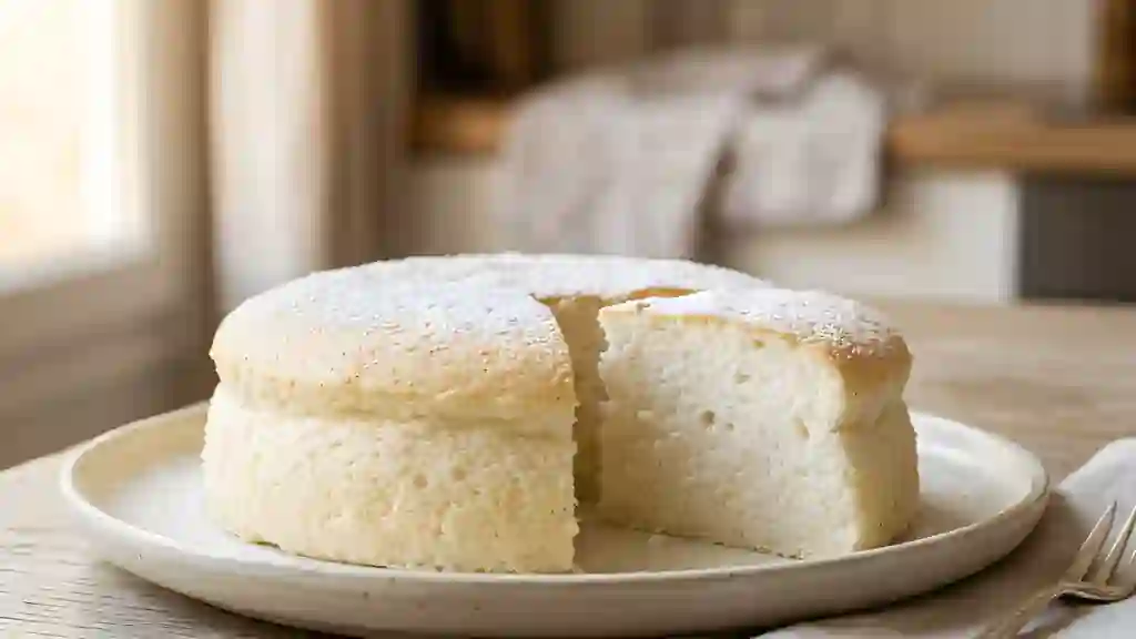 Gâteau de neige aérien à la vanille - Photo de présentation