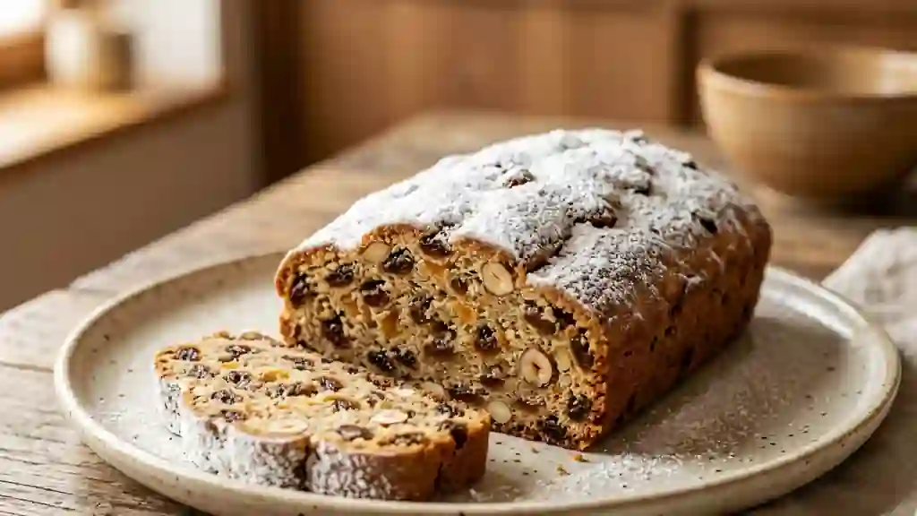 Cake de Noël épicé, miel et fruits croquants - Photo de présentation