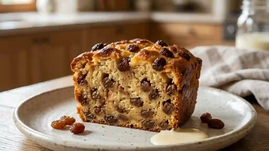 Gâteau de pain perdu fondant à la cannelle - Photo de présentation