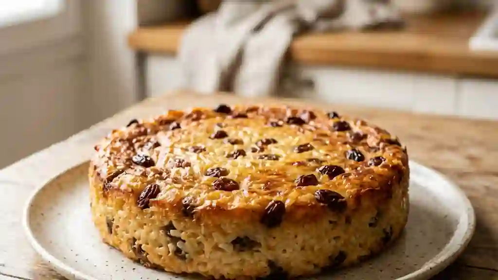 Gâteau de riz crémeux à la vanille - Photo de présentation