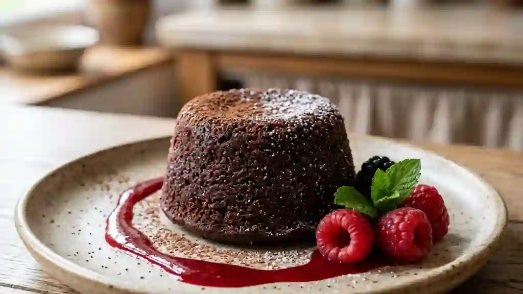 Gâteau de semoule onctueux au cacao - Photo de présentation