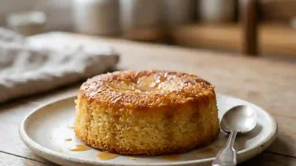 Gâteau de semoule onctueux vanille et citron - Photo de présentation