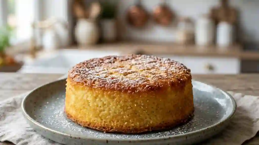 Gâteau de semoule crémeux à la vanille - Photo de présentation