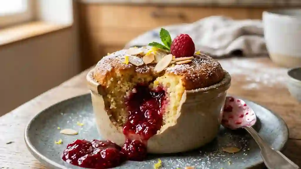 Gâteau de semoule vanillé au cœur fondant - Photo de présentation