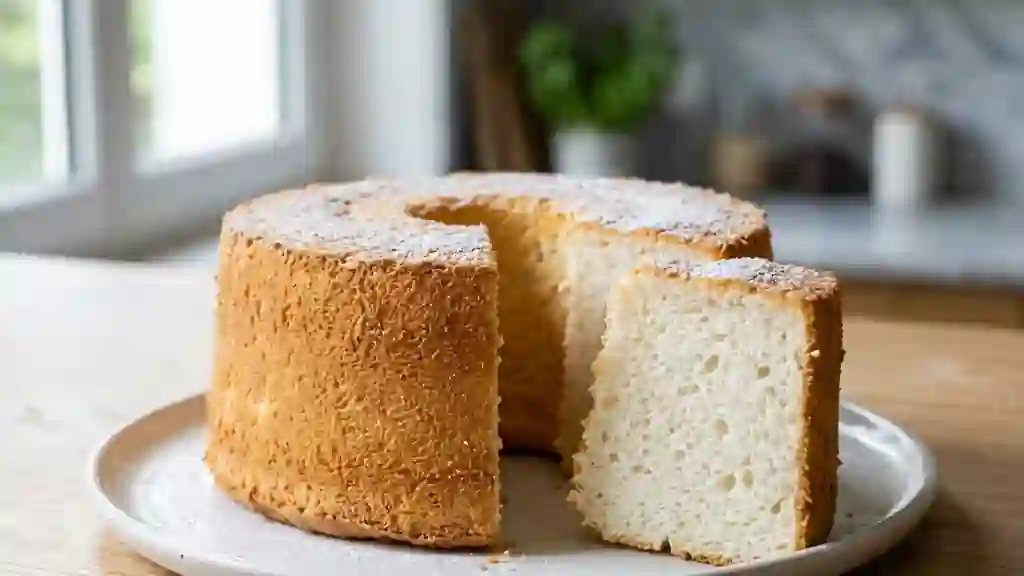 Gâteau des anges nuageux à la vanille - Photo de présentation