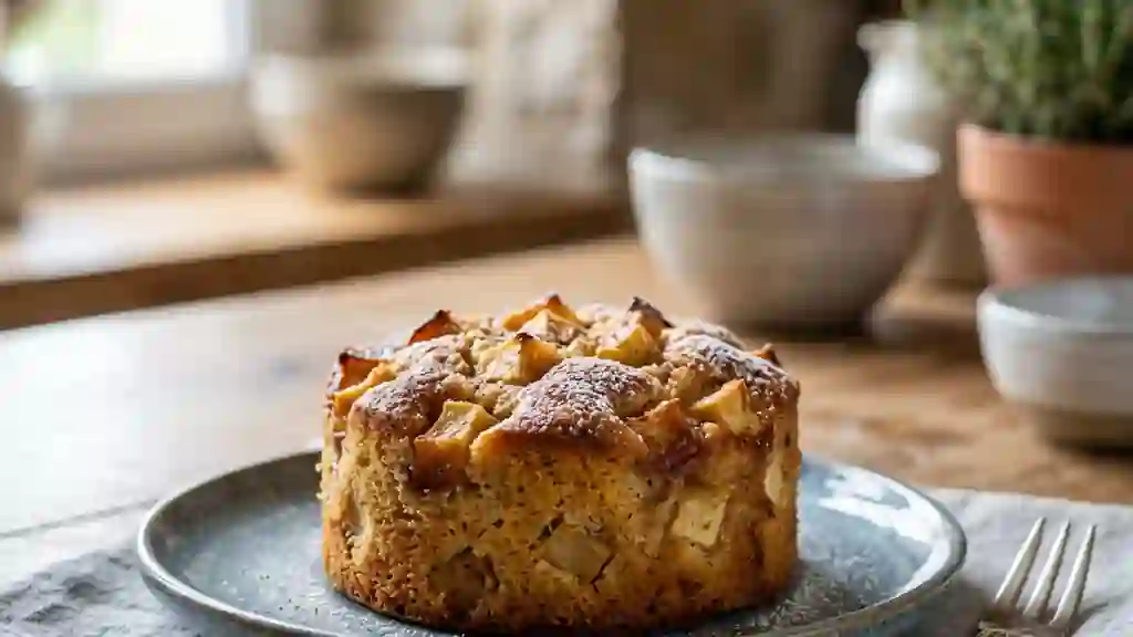 Gâteau d'Eve fondant aux pommes et cannelle - Photo de présentation