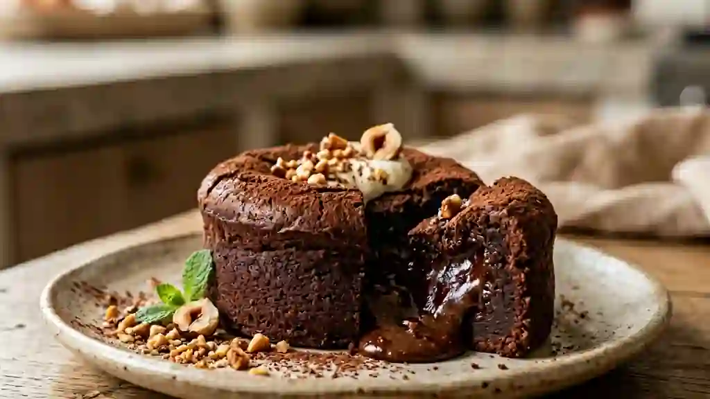 Fondant intense cacao et cœur praliné - Photo de présentation