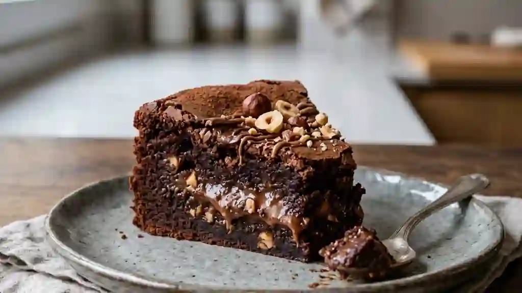 Fondant intense au chocolat et praliné noisette - Photo de présentation