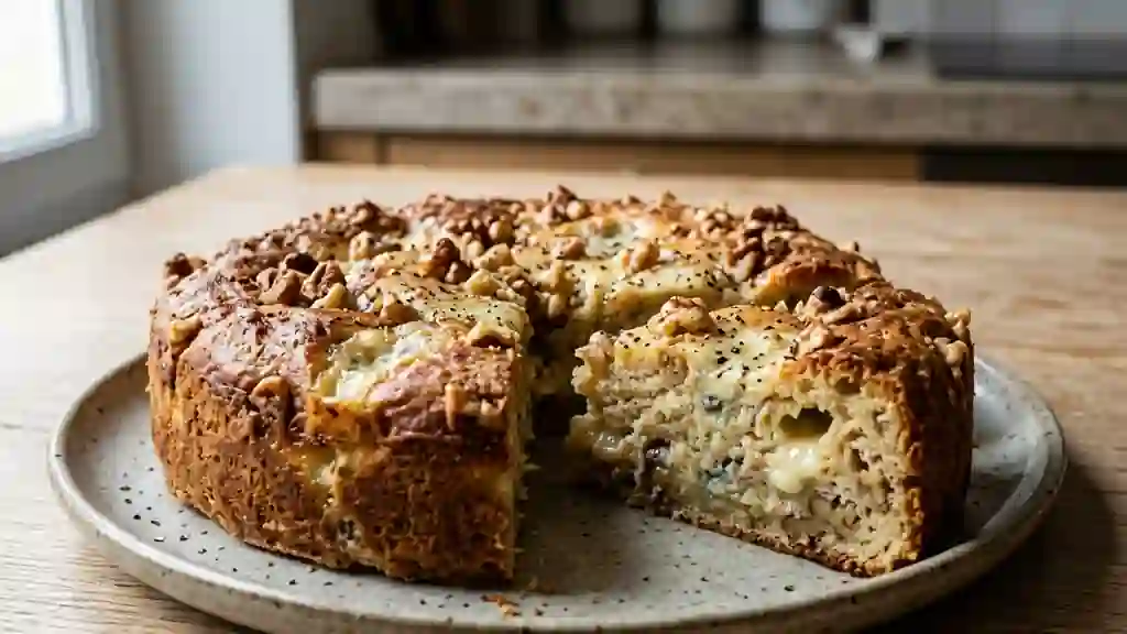 Moelleux au gorgonzola et éclats de noix - Photo de présentation