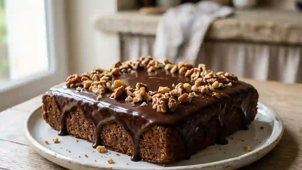 Succès fondant aux noix et ganache chocolat - Photo de présentation