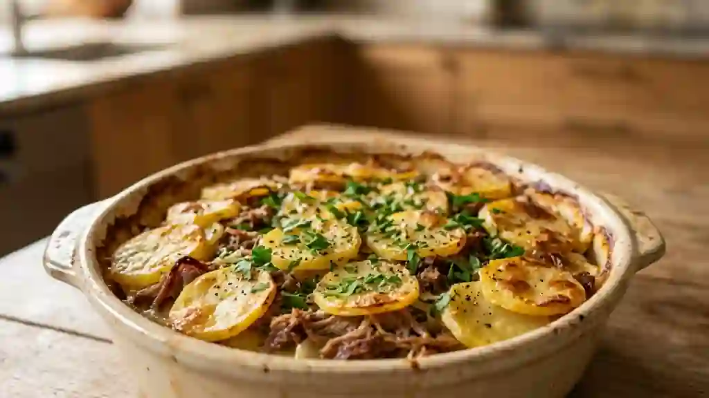 Gâteau Fondant de Pommes de Terre au Canard - Photo de présentation