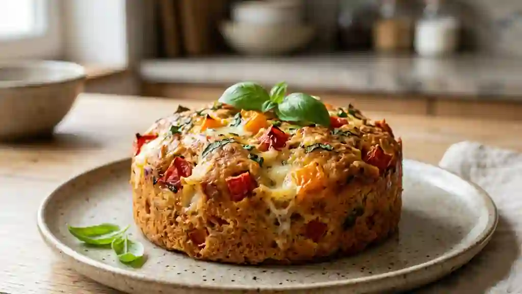 Gâteau Moelleux Tomate et Mozzarella Fondante - Photo de présentation