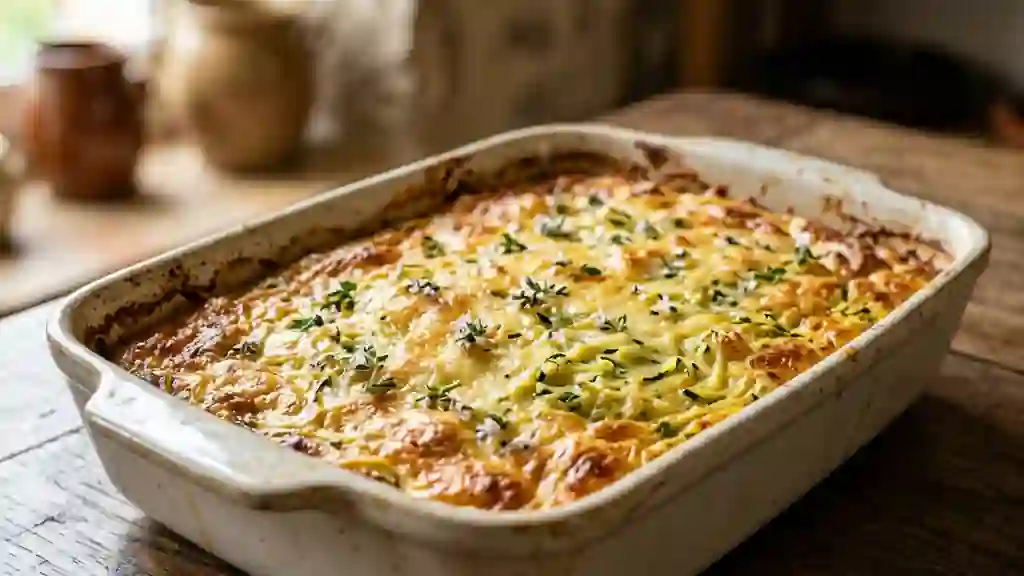 Gratin de courgettes fondant au fromage frais - Photo de présentation
