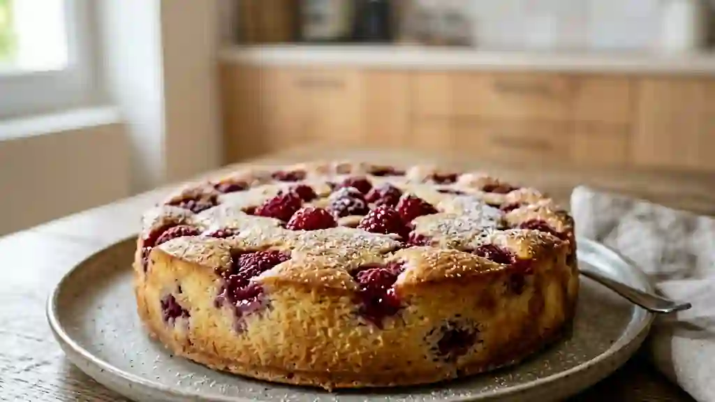 Fondant aérien fromage blanc et framboises - Photo de présentation