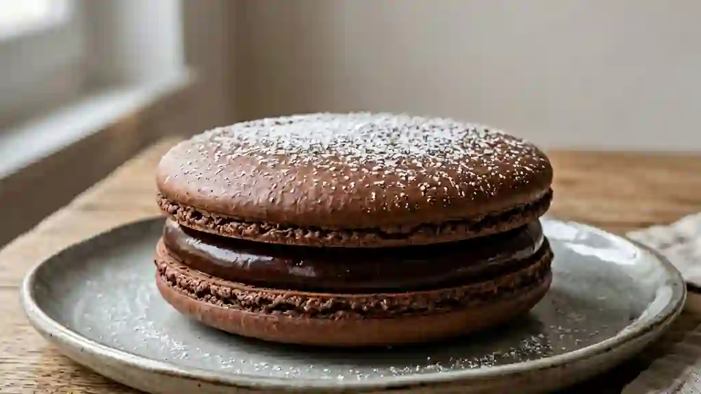 Macarons Intense Chocolat et Ganache Fondante - Photo de présentation