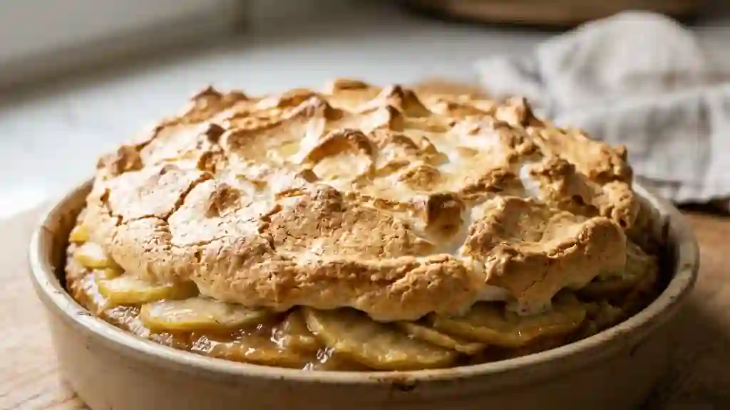 Moelleux aux pommes et meringue craquante - Photo de présentation
