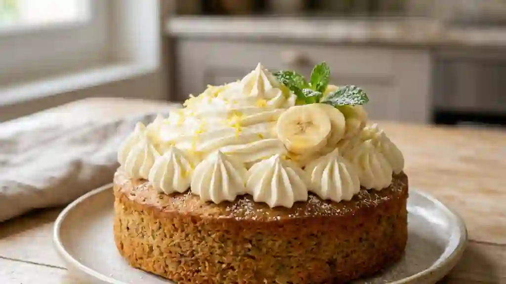 Moelleux banane et sa chantilly ferme - Photo de présentation