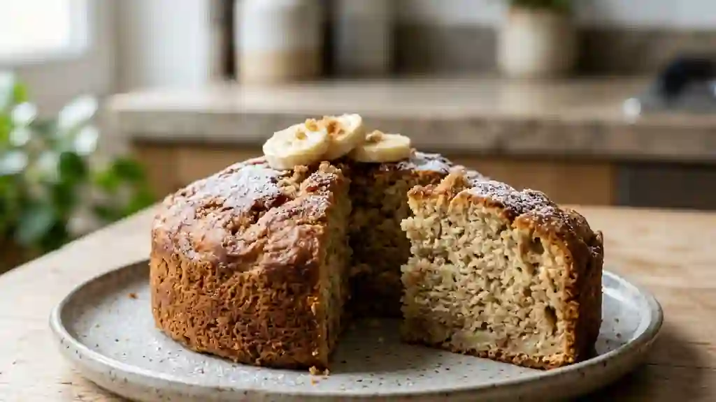 Cake à la banane fondant et vanillé - Photo de présentation