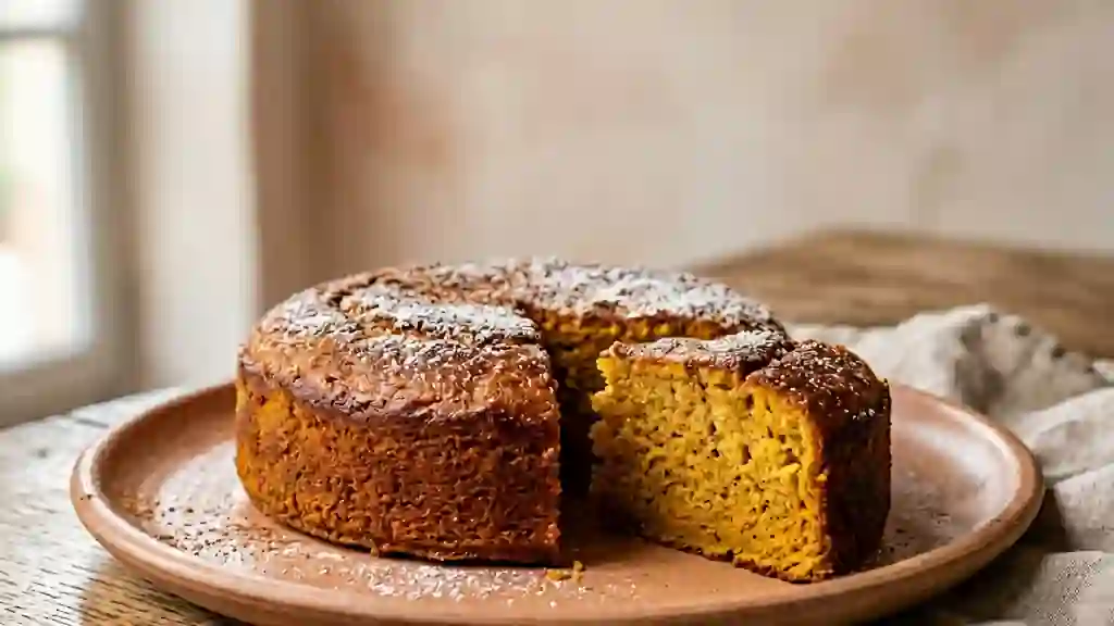 Gâteau fondant à la citrouille et cannelle - Photo de présentation
