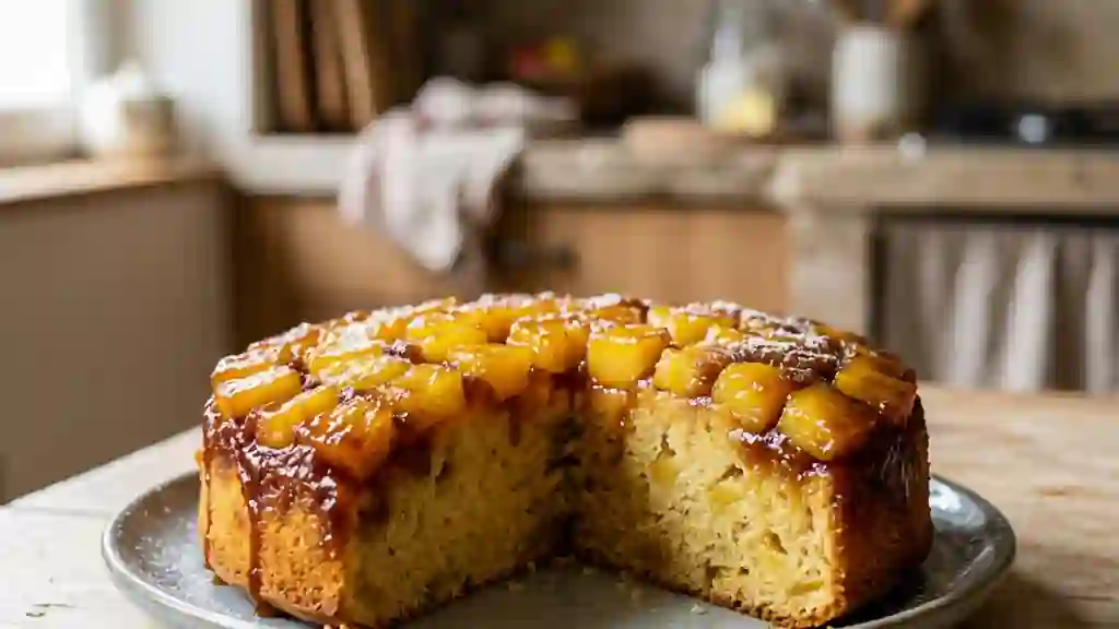 Gâteau Moelleux à l'Ananas Caramélisé - Photo de présentation