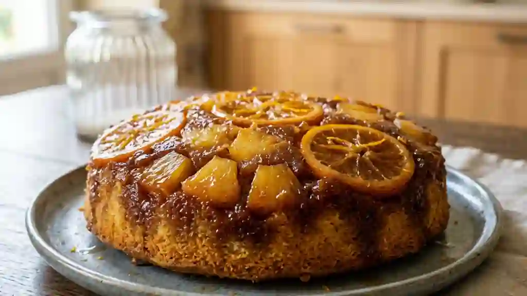 Gâteau Moelleux Ananas et Orange Caramélisés - Photo de présentation
