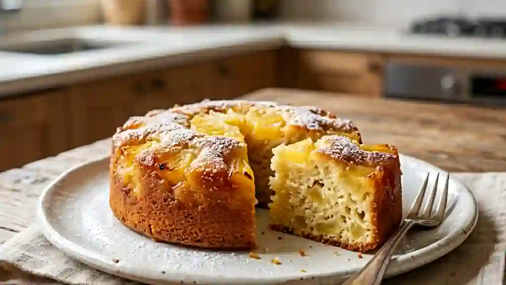 Gâteau fondant à l'ananas frais - Photo de présentation