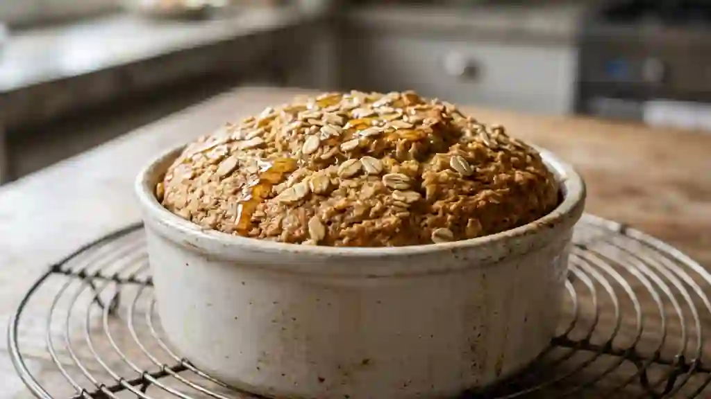 Gâteau d'avoine moelleux au miel - Photo de présentation