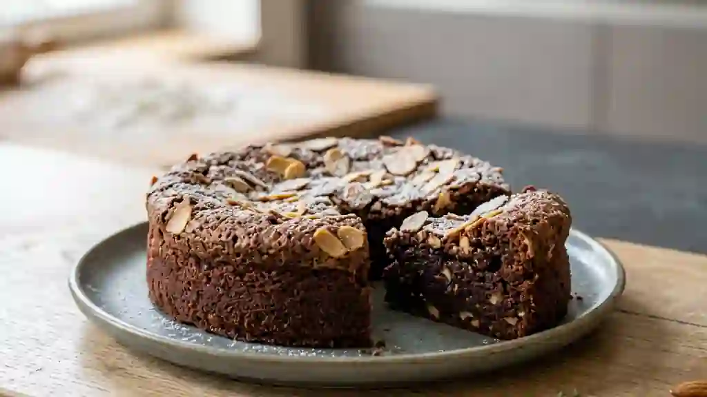 Gâteau fondant chocolat et amandes - Photo de présentation
