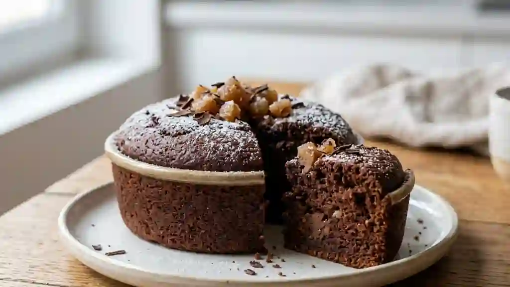 Fondant chocolat-marron au micro-ondes - Photo de présentation
