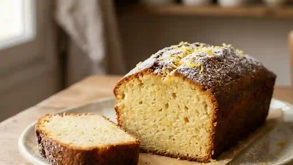 Cake Moelleux au Vin Blanc et Citron - Photo de présentation