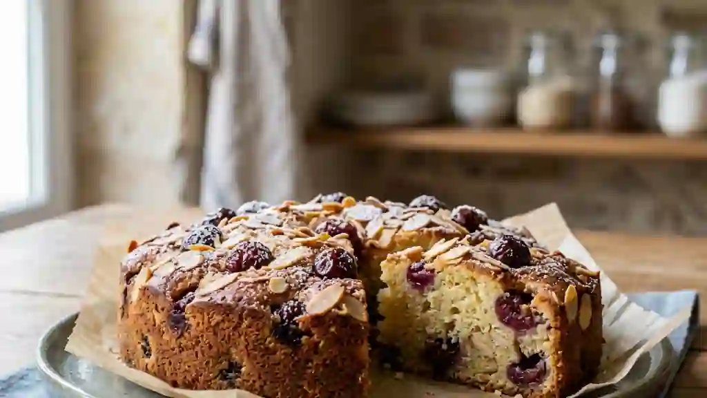 Moelleux fondant aux cerises et amandes - Photo de présentation