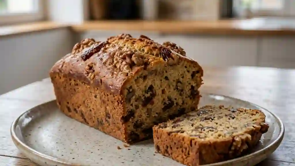 Gâteau fondant dattes et noix croquantes - Photo de présentation
