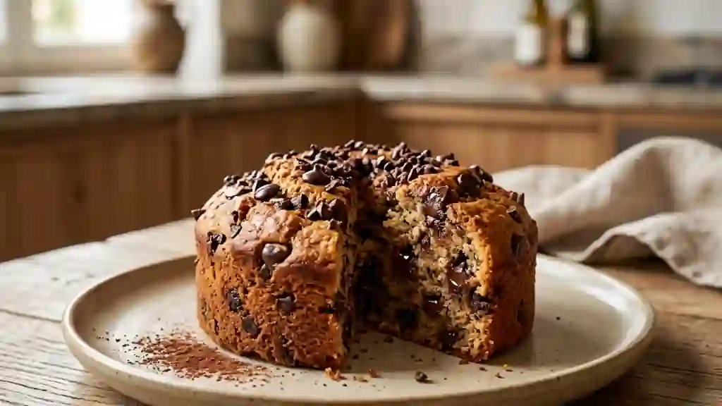 Gâteau Moelleux aux Éclats de Chocolat Noir - Photo de présentation