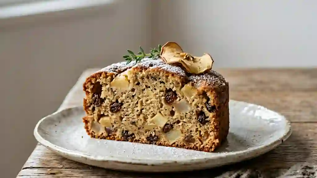 Gâteau fondant aux fruits infusés au thé - Photo de présentation