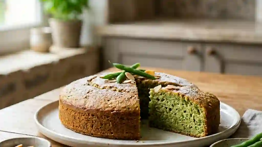 Moelleux fondant aux haricots verts et vanille - Photo de présentation